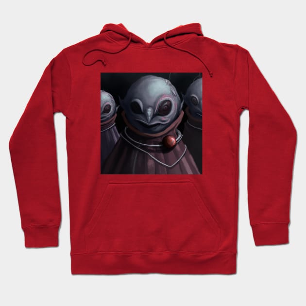 Weird Robot Alien Guys Hoodie by Star Scrunch